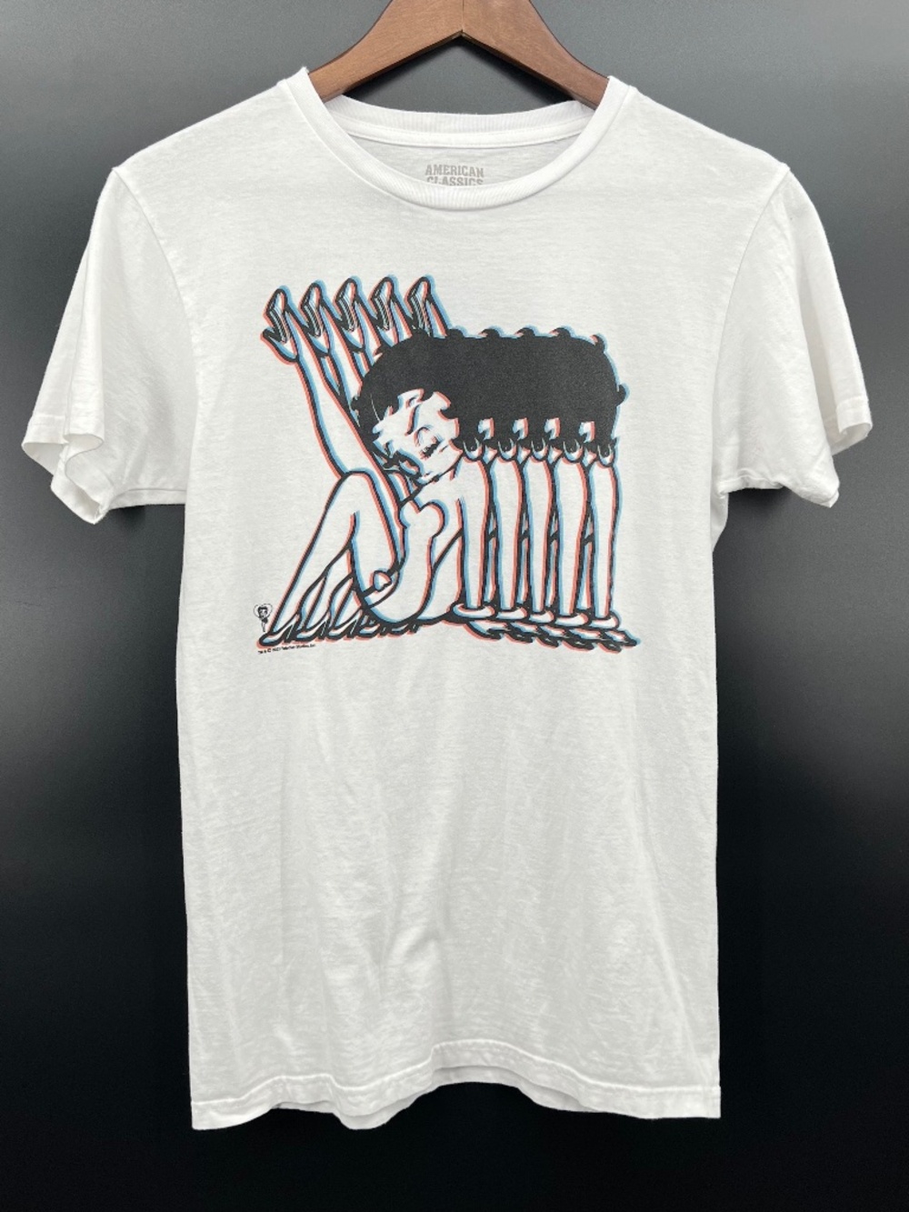 Betty Boop Aberration White T-Shirt Size S American Classics Animation Graphic